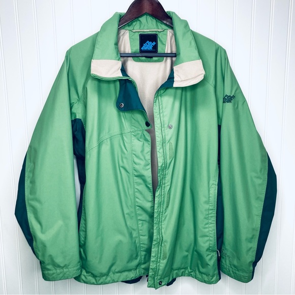 Eastern Mountain Sports EMS System 3 5K rain jacket green teal XL all weather - Picture 1 of 16